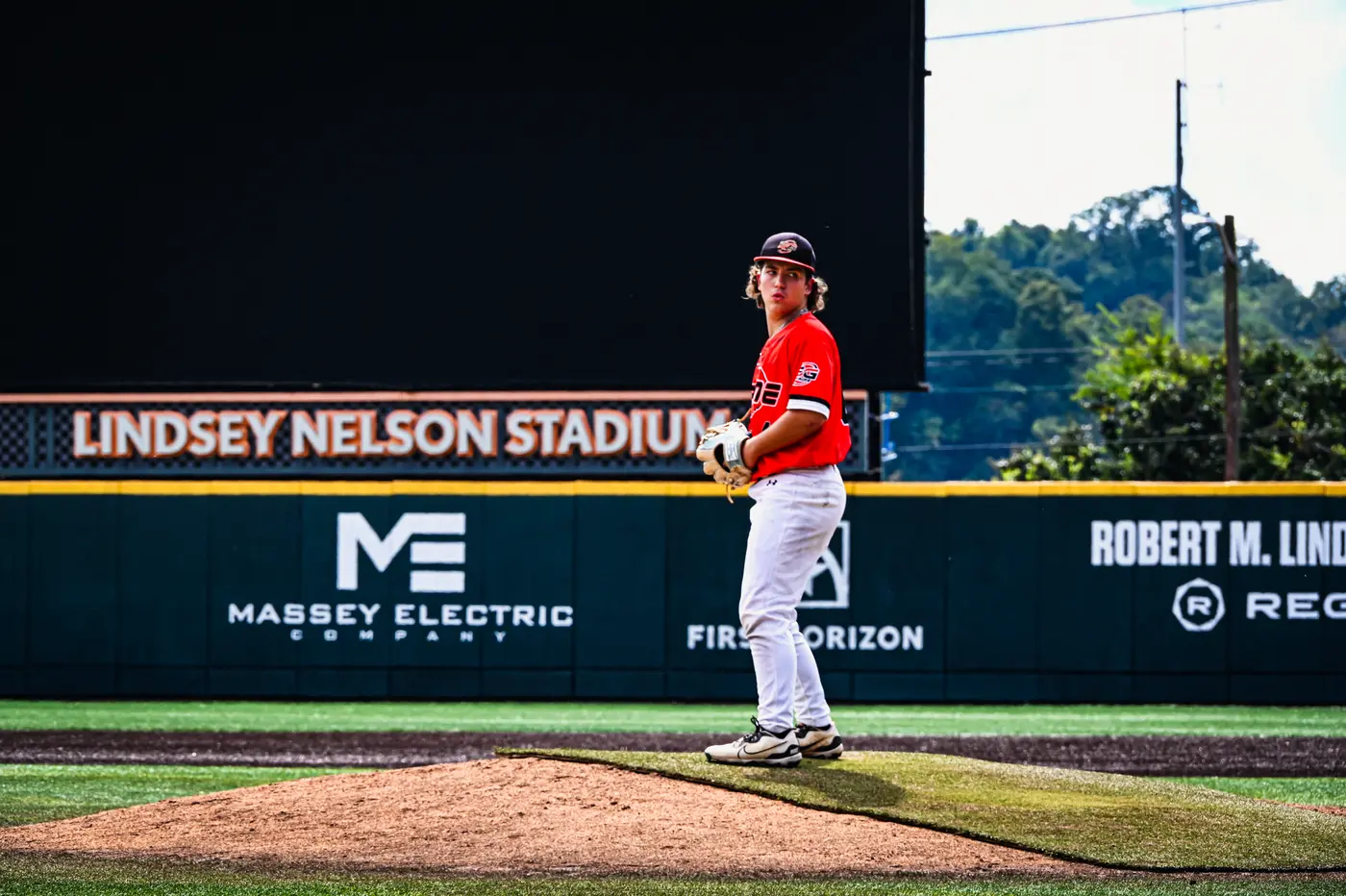 5G Prime National pitcher competing in a stadium