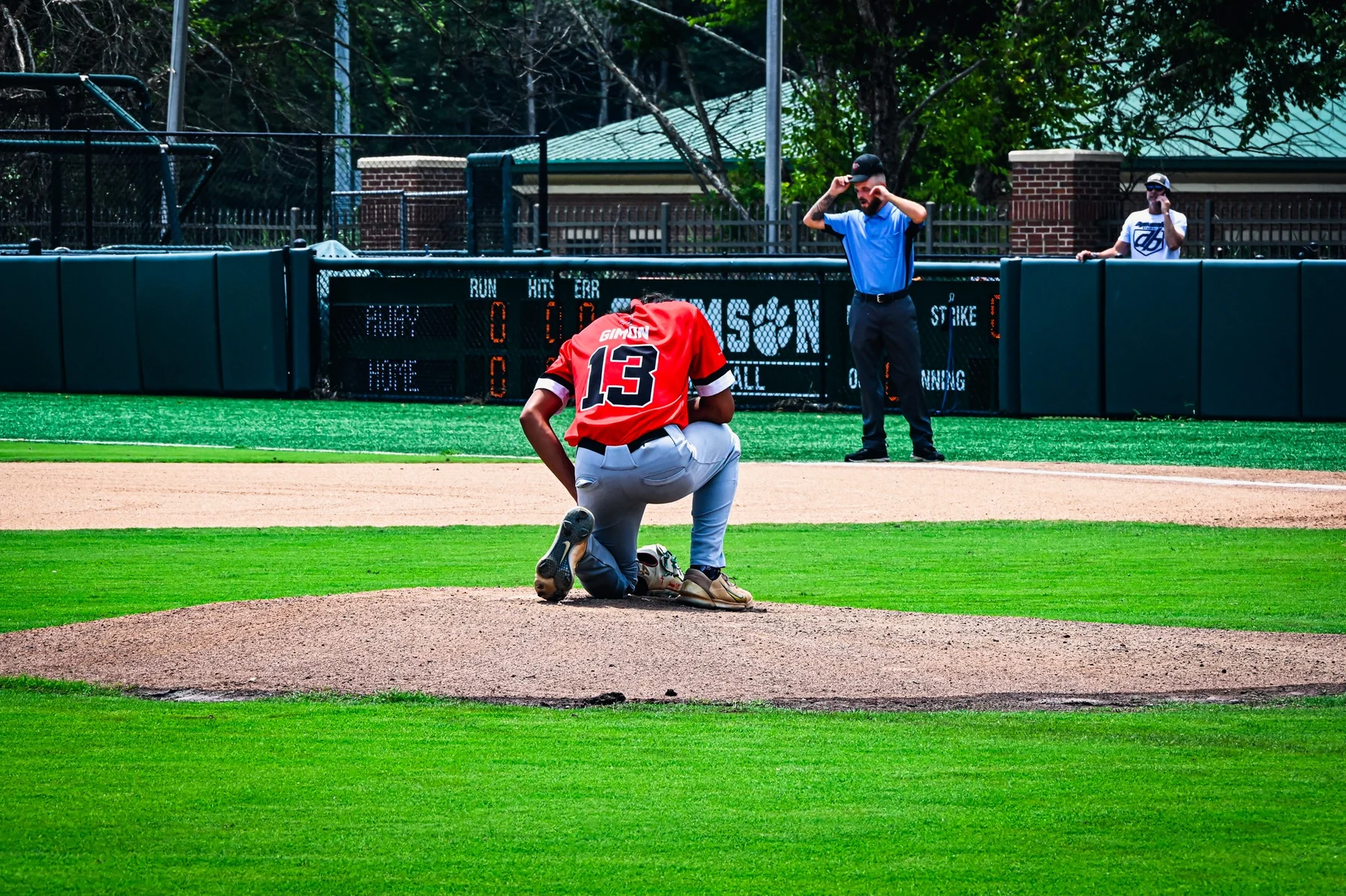 5G Prime National pitcher competing at a college venue